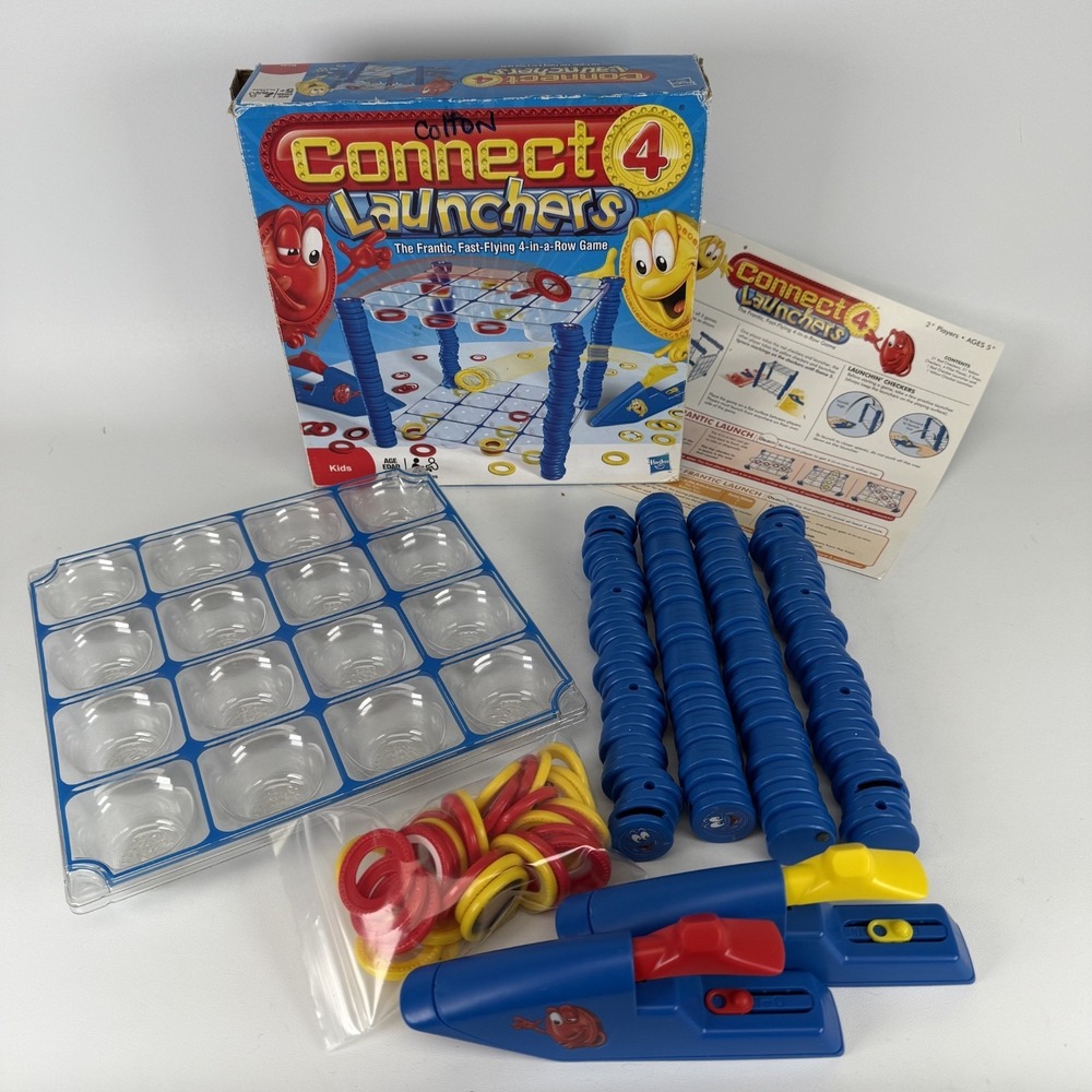 Connect Four‎ 4 Launchers Board Game 100% Complete